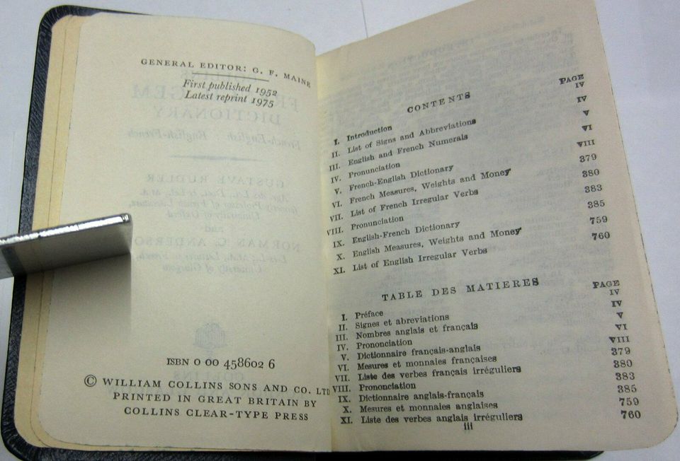 Dictionnaire Francais-Anglais/Anglais-Francais Collins Gallimard in Düren