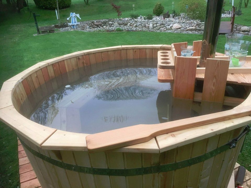 Badefass 200 cm V4A Edelstahl Ofen NEU Badezuber HotTub Holz in Hüllhorst