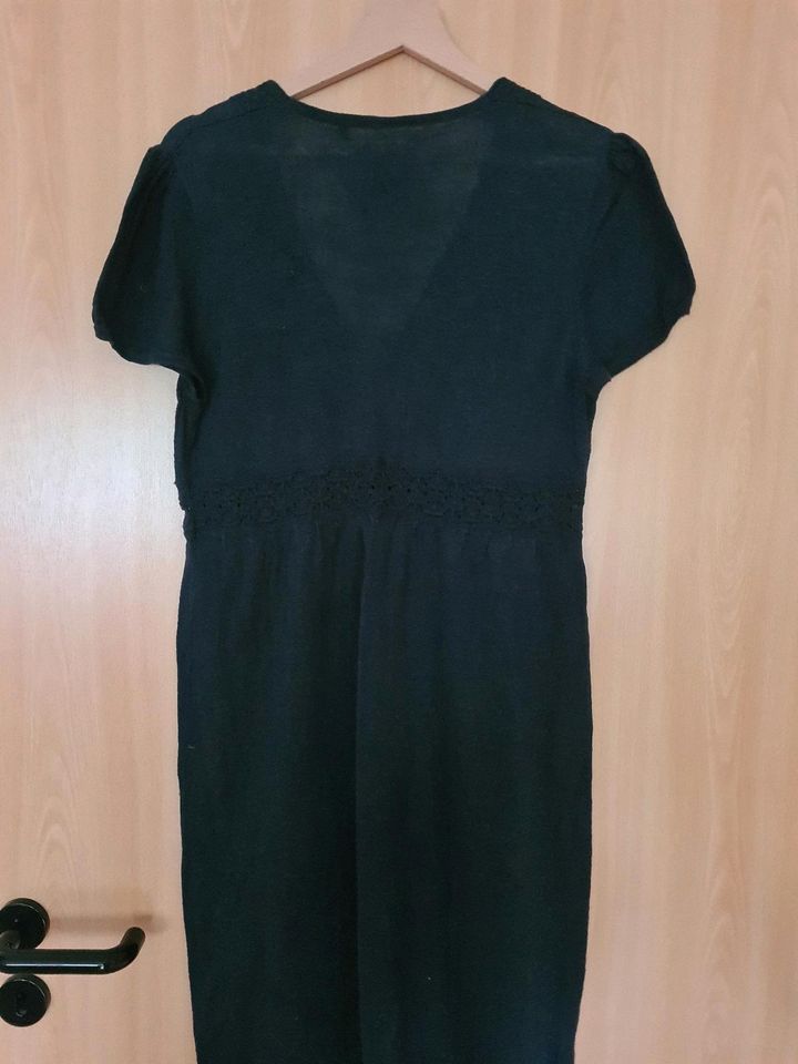 Kleid Sommerkleid Feinstrick kurzarm blau Gr. in Elsdorf