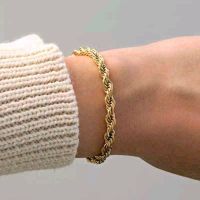 1 ARMBAND NEU ARMREIF 4mm  EDELSTAHL 316L GOLD DAMEN  ARMKETTE Harburg - Hamburg Hausbruch Vorschau