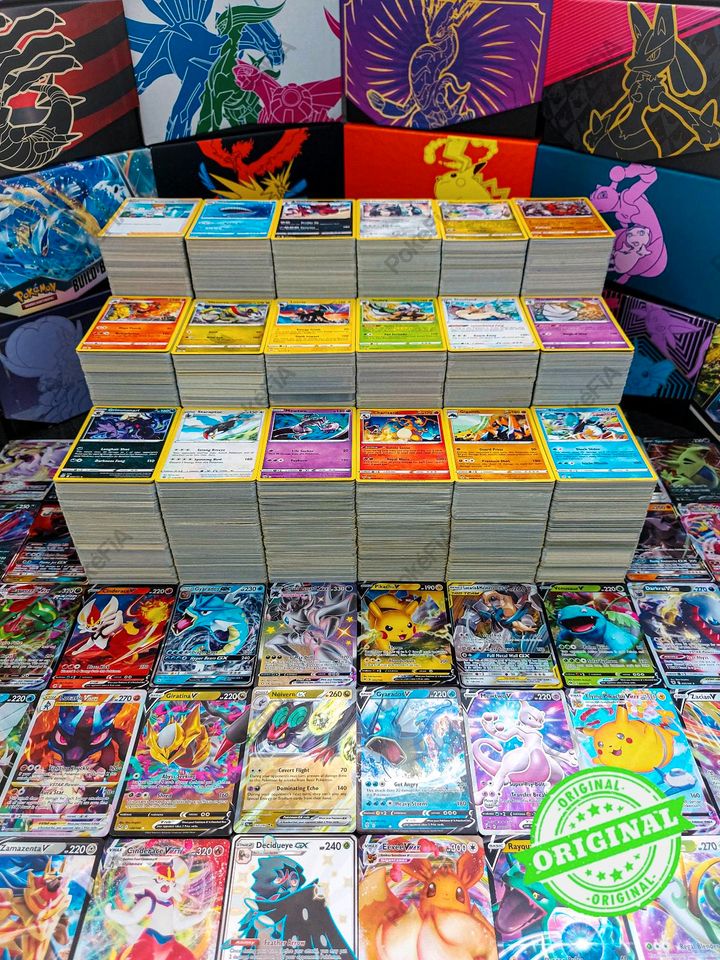 ↪️50-600 Pokémon-Karten inkl. VMAX/GX/V & Legendäre Holo-Premium Rares Pakete✅ 100% Original | Pokemon-Karten Sammel-Karten Pikachu Evoli Mewtu 2 Mew 3 Glurak | Kostenloser Versand⭐️ in Idar-Oberstein