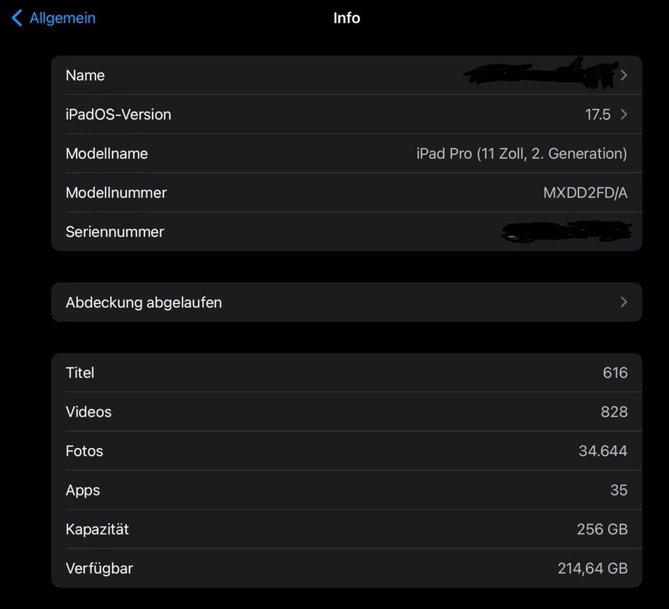 Apple iPad Pro 11" wifi (256GB, 2020, silber) in Topzustand in Berlin