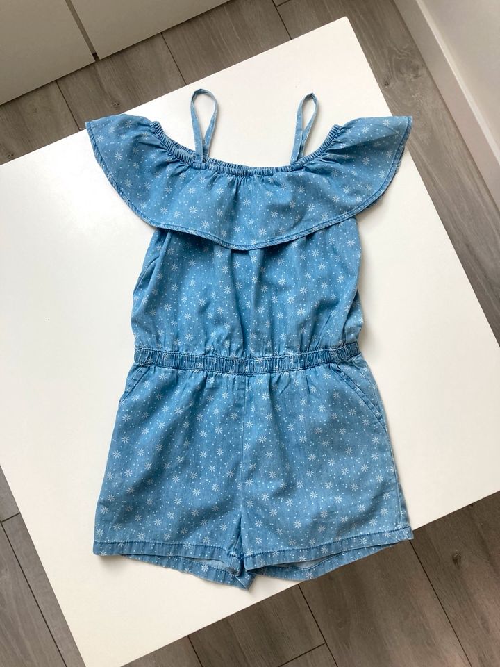 Sommer-Kleid / Jumpsuit Gr. 134/140 S.Oliver H&M Yigga blau dots in Meppen