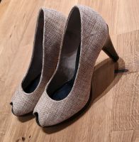 Tamaris Pumps High Heels Peeptoes 38 -wie neu- hellbraun/schwarz Nordrhein-Westfalen - Recklinghausen Vorschau