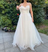 Brautkleid weiss Corsage Perlen trägerlos 42 L/ XL Nordrhein-Westfalen - Bottrop Vorschau