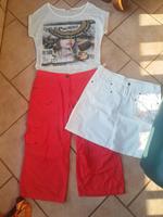 Rote Sommerhose, weißer Soccx Rock, Netzshirt Gr. 38 Sachsen - Lichtenau Vorschau