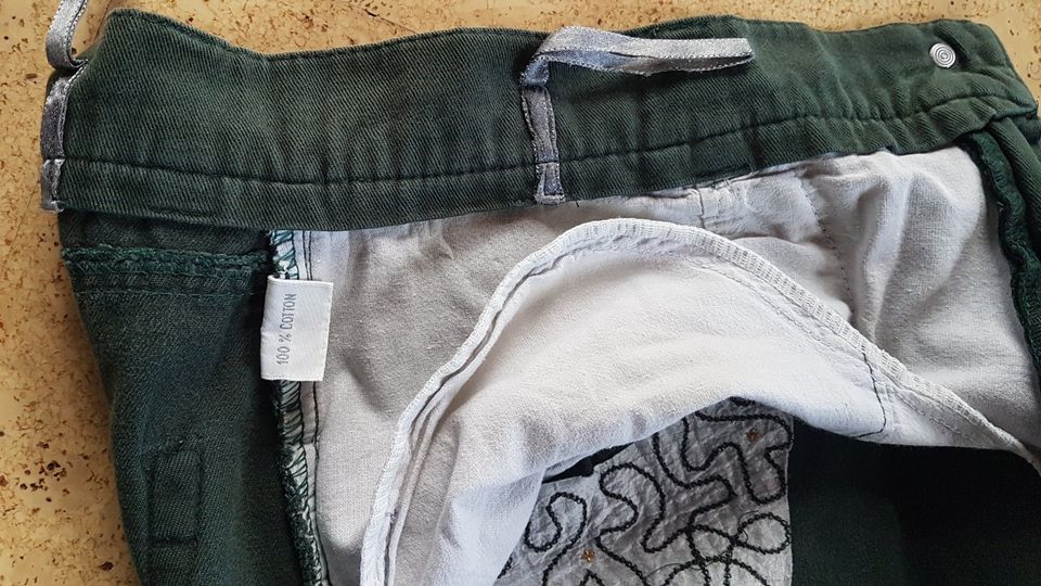 COOLWATER Damen 5 Pocket Jeans Gr38 moosgrün Mom/Karotte Ziernaht in Obersüßbach