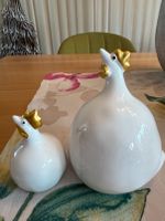 2 x Hühnchen Hahn Henne weiß/gold Keramik wie NEU Porzellan Rheinland-Pfalz - Andernach Vorschau