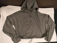 H&M HM Crop Sport Top Langarmshirt Pullover Kapuze Grau Berlin - Westend Vorschau