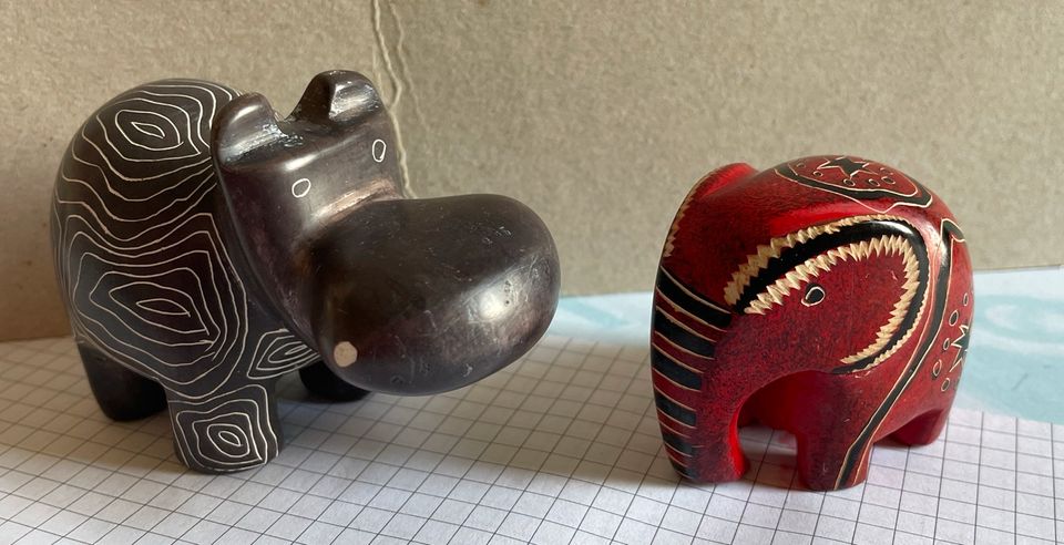 Speckstein Figur Deko Afrika Elefant Nilpferd Hippo Handarbeit in Berlin