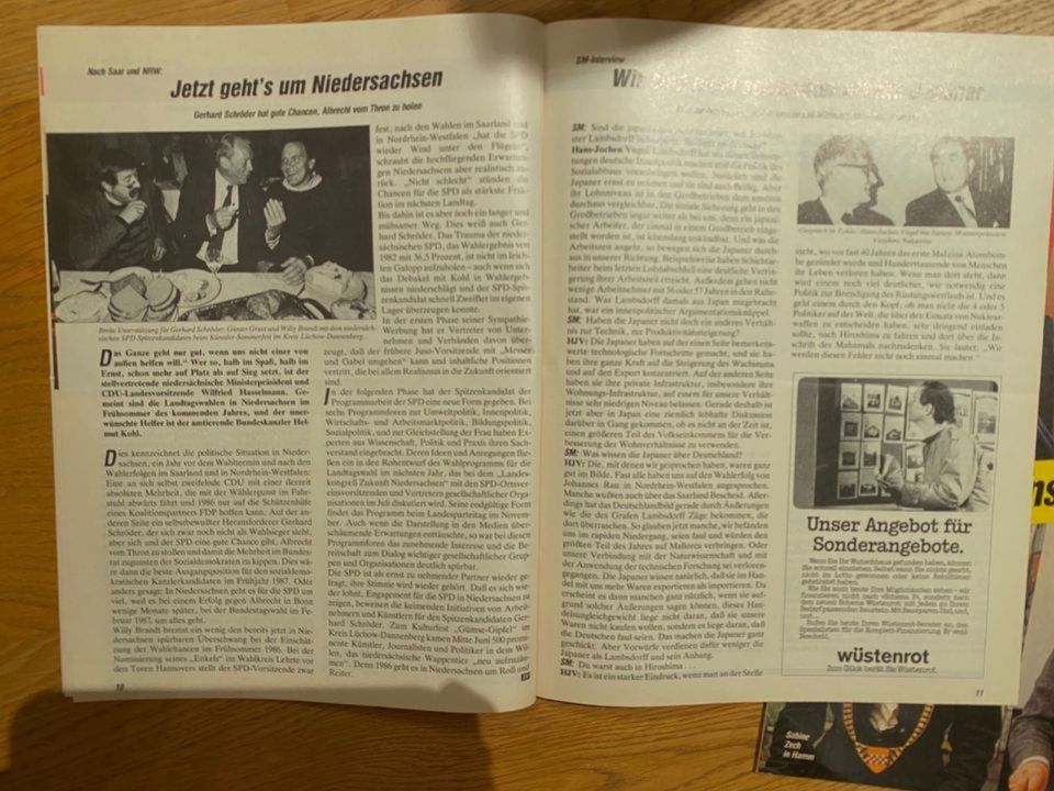 SM Sozialdemokrat Magazin 11x 80er Gerhard Schröder O.Lafontaine in Ismaning