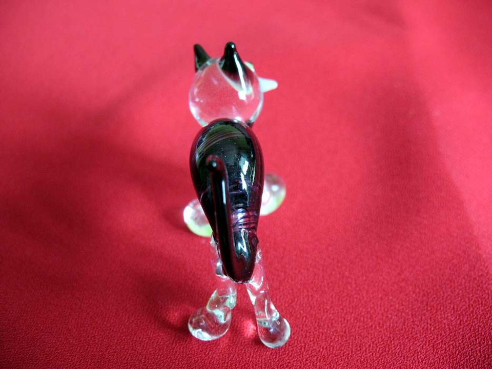 Katze – abstrakte Figur aus Glas im Murano-Stil – 3,5 x 5 x 2 cm in Berlin