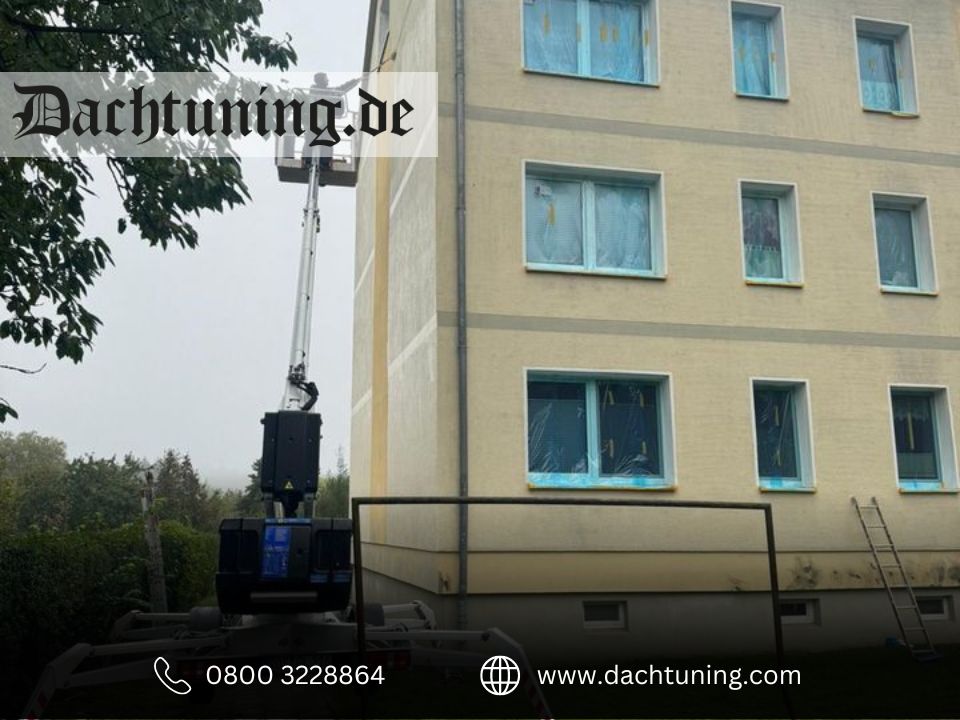 Wohnblock-Fassadenbeschichtung-Malerei-Wohnblock in Markranstädt