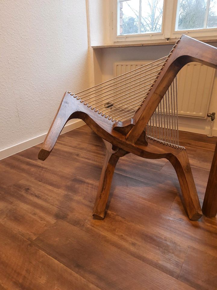 Harp chair Harfenstuhl Designerstühle handgemacht aus Indien in Bonn