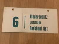 Seitenschild Straßenbahn Pappe Dresden aus DDR-Zeiten Dresden - Räcknitz/Zschertnitz Vorschau