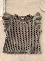 ZARA Stricktop mit Volants Gr. S olivgrün Hessen - Kelkheim Vorschau