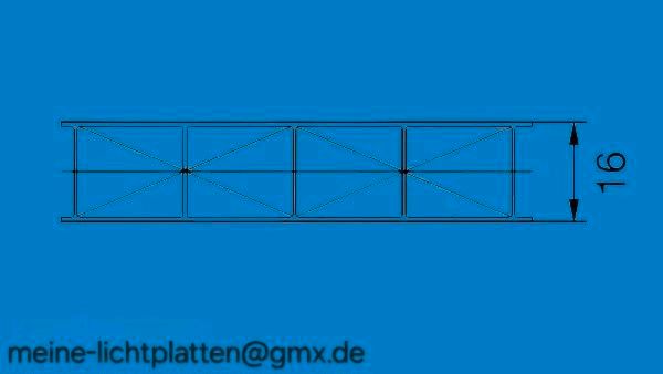 Polycarbonat Doppelstegplatte 16mm X-Struktur ab 16, 95 €/qm in Emden