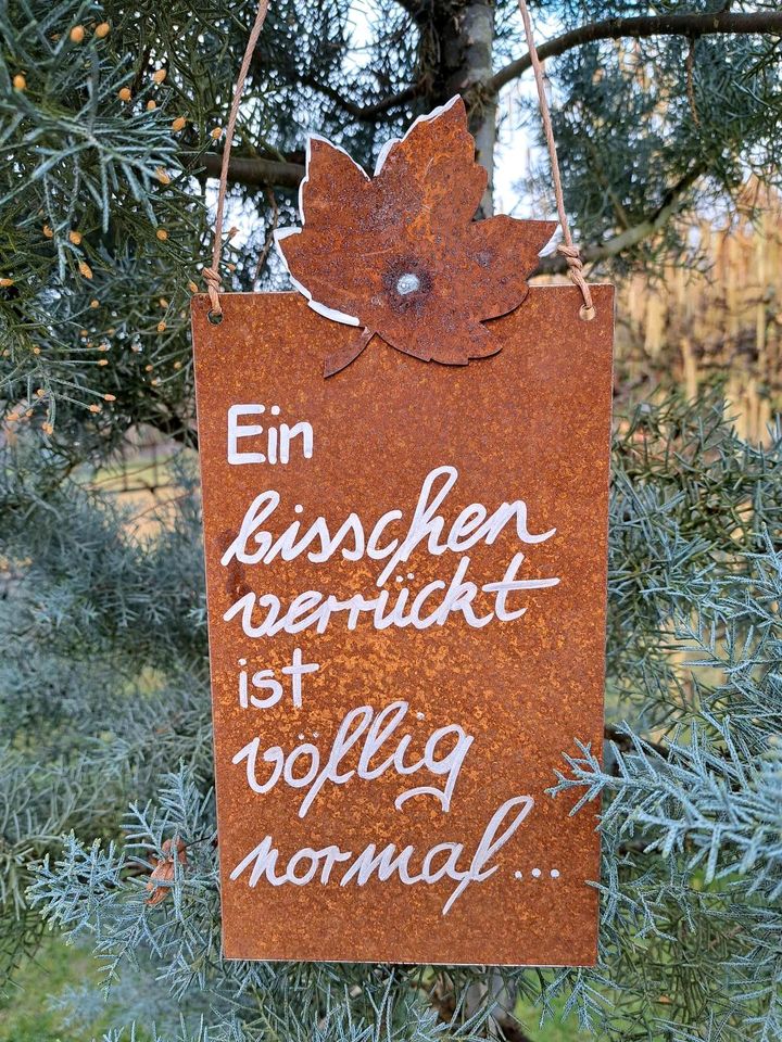 Rostschild mit Spruch, Deko Haus und Garten, Geschenk in Gundelfingen a. d. Donau