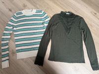 Set Damen Pullis Shirts Grün Streifen Uni Gr. M / L Sachsen - Coswig Vorschau