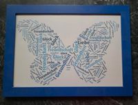 Geschenkrahmen "Word Art Schmetterling" für Geburtstag/Hochzeit Hessen - Ranstadt Vorschau