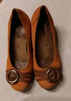 Gabor Pumps Gr.36 Velourleder Orange mit braunen  Leder Bayern - Trostberg Vorschau