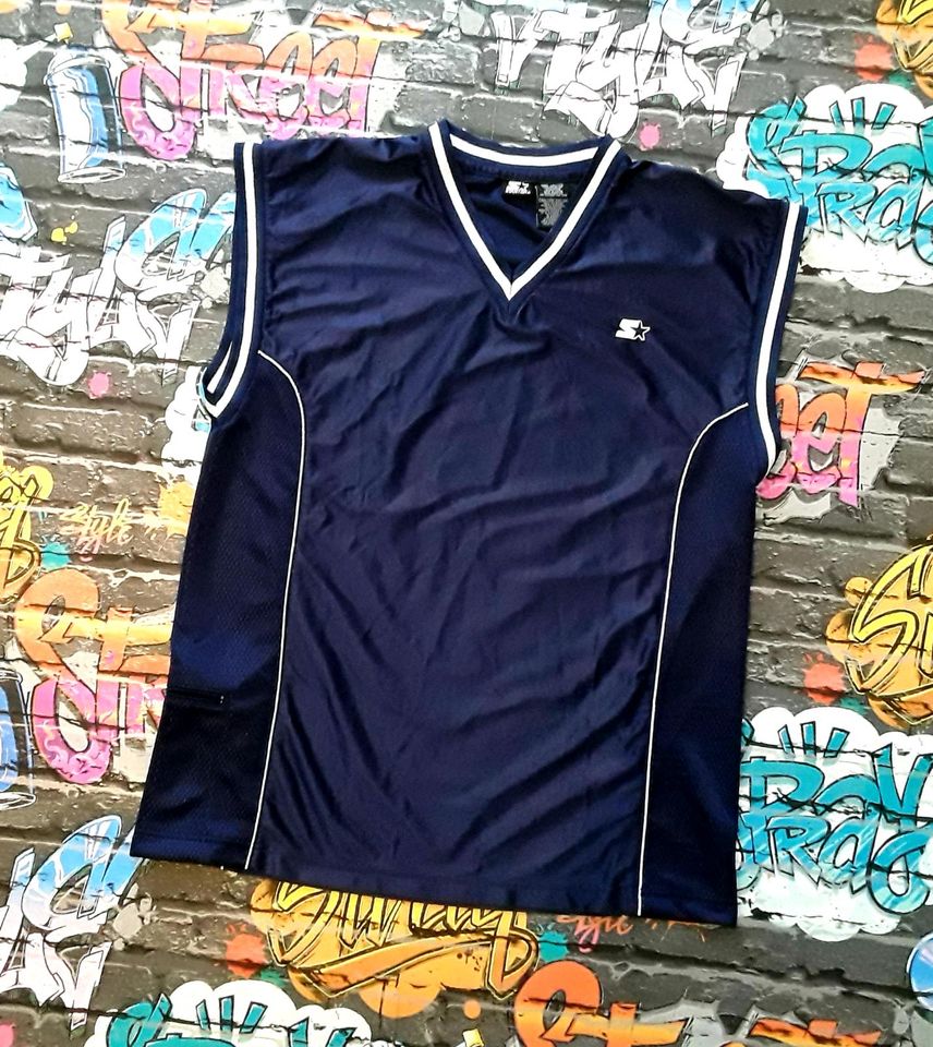 STARTER*BASKETBALL TOP* TRUE NAVY* SLEEVELESS SHIRT*SATIN SHINE in Hürth