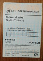 Berlin Ticket S September 2022 Monatskarte Monatsticket Berlin - Steglitz Vorschau