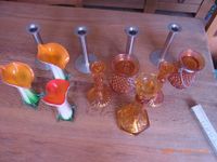 2 x ORANGE- Glas Blumenvasen/Teelichter+ 3 Glas -Kerzenständer Rheinland-Pfalz - Rommersheim Vorschau
