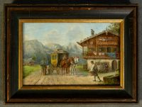 Gemälde Müller-Cornelius Pferde Kutsche Alpen Schweiz Gebirge Hessen - Bad Sooden-Allendorf Vorschau