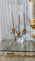 3x Kerzenständer mit Kerzen Glas Gold Vintage Nordrhein-Westfalen - Attendorn Vorschau