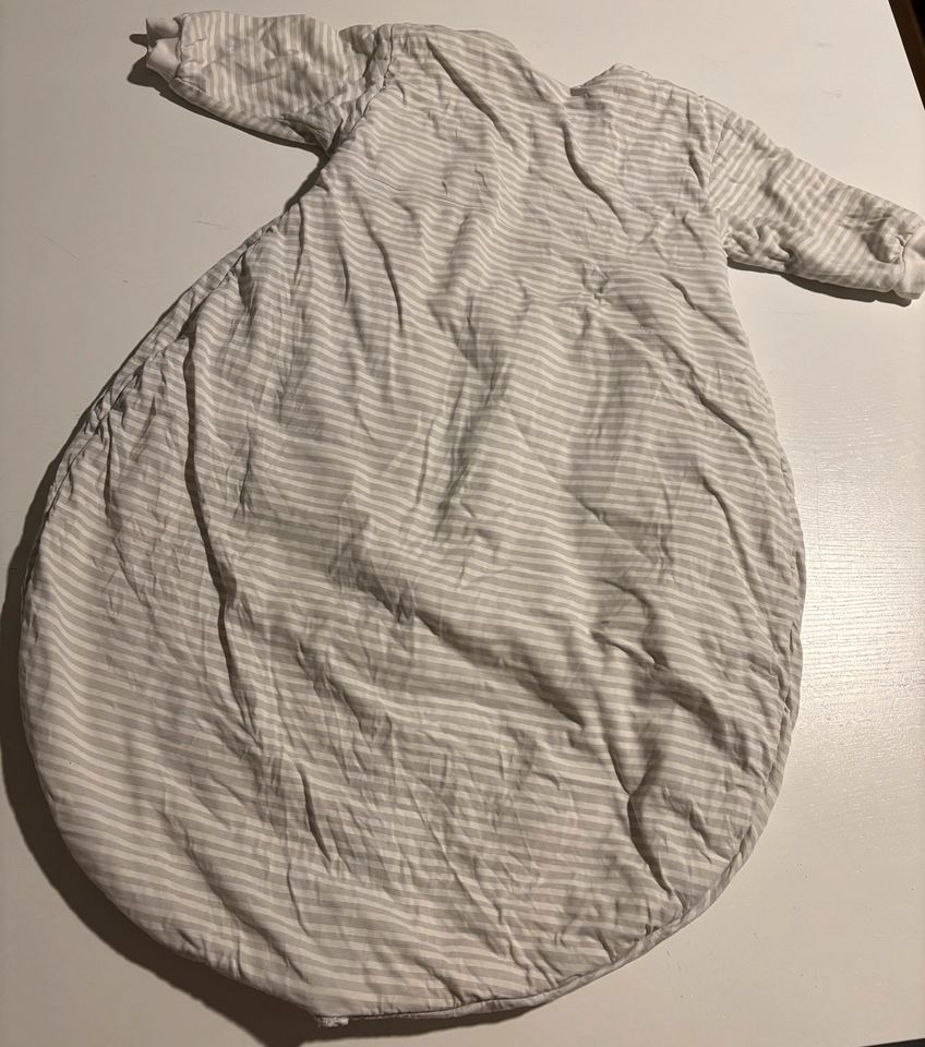 Alvi Winterschlafsack mit Ärmeln bis 2 Jahre grau-beige gestreift in Köln