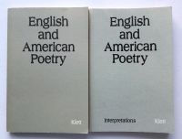 Klett English and American Poetry Interpretations Poesie Gedichte Nordrhein-Westfalen - Oberhausen Vorschau