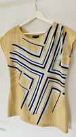 Escada Seidenbluse 34 36 XS S beige blau gestreift Bayern - Moosburg a.d. Isar Vorschau