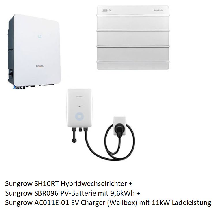 Sungrow SH10RT + SBR096 + EV Charger AC011E-01 (Wallbox) in Bielefeld