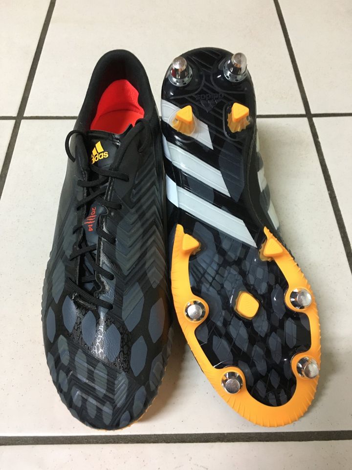 Adidas Predator Instinct SG, schwarz/grau/gelb, Gr. 43 1/3 in Sontheim