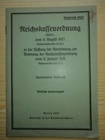 Reichskassenordnung RKO 06.08.1927 amtliche Ausgabe histori uralt Wandsbek - Hamburg Farmsen-Berne Vorschau