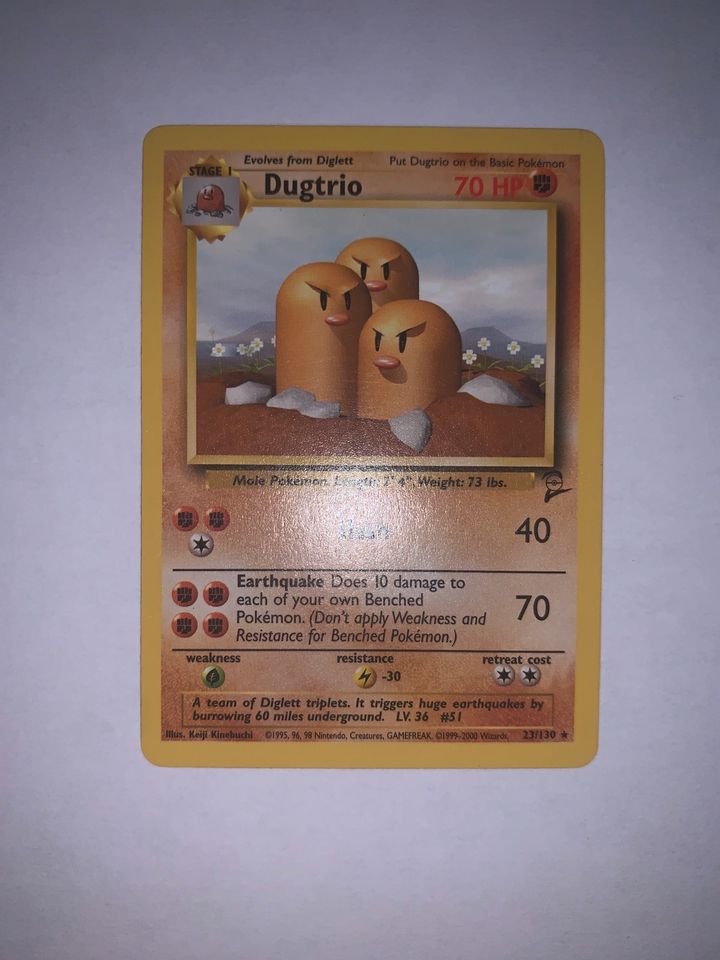 Pokemon Karte Digdri Rare Base Set Englisch in Dormagen