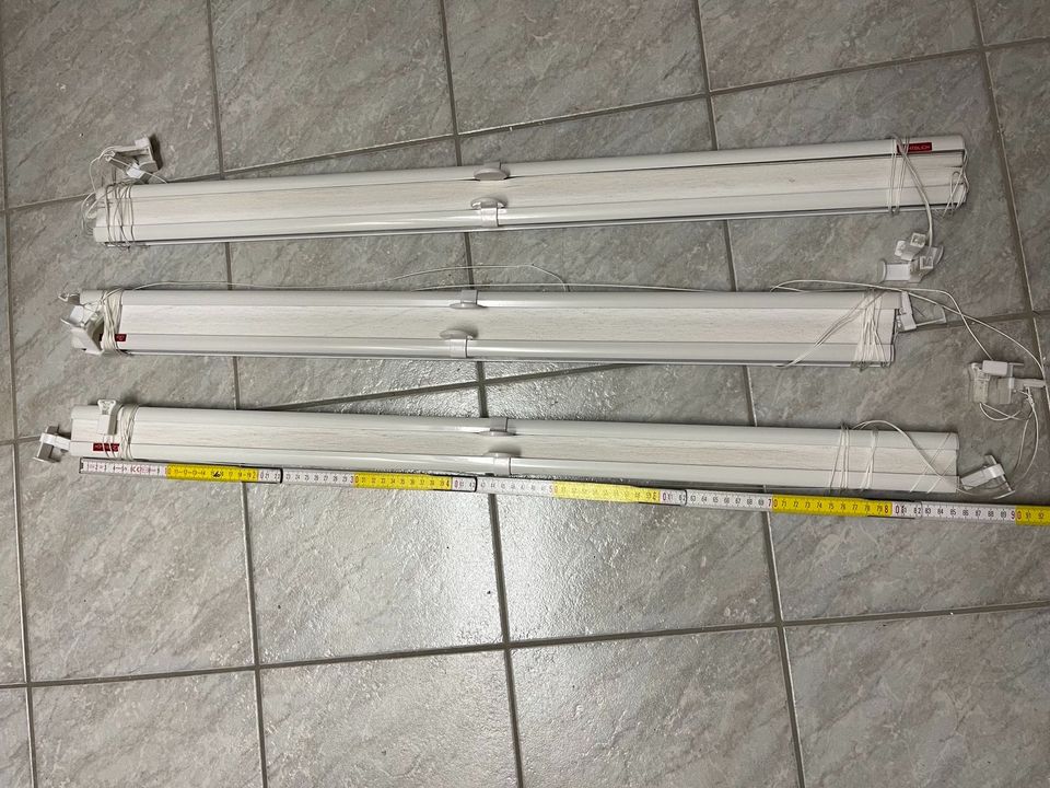 3 Fensterrollos Plissee Rollo weiß 80 - 85,5 cm breit in Dornstetten