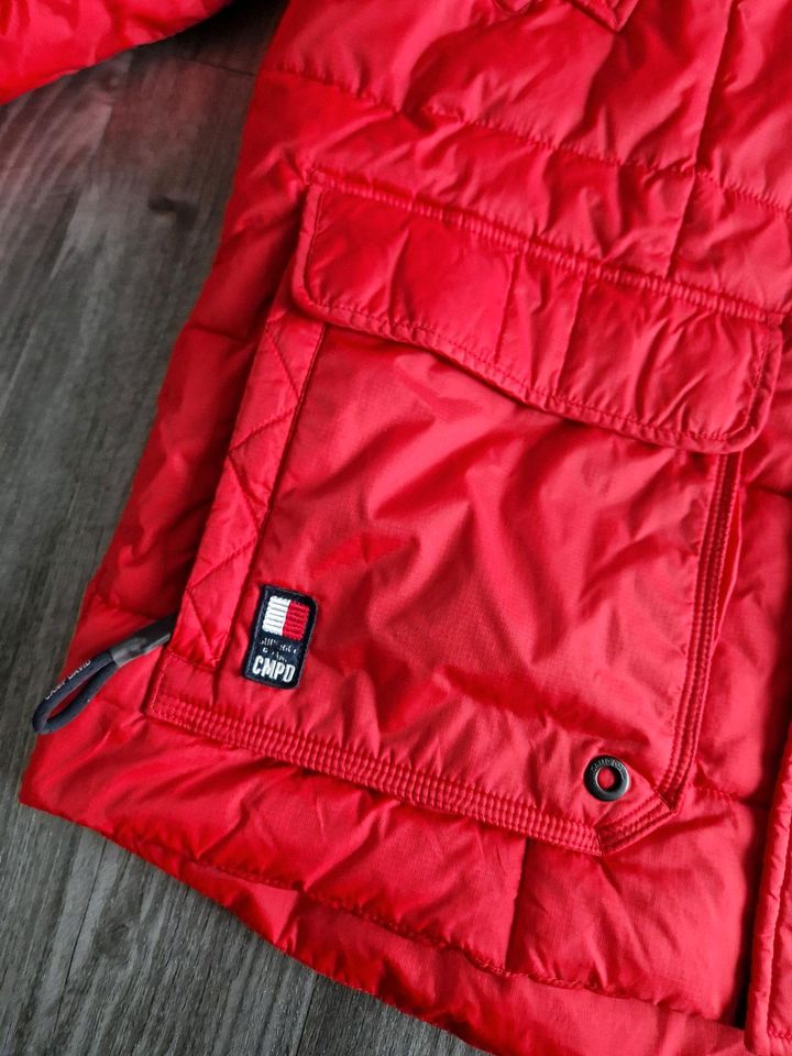 Top Zustand! CAMP DAVID Winterjacke - Gr. L - rot - Daunen? in Naumburg 