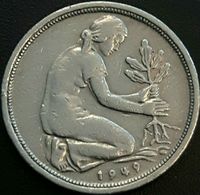 ■■Bank Deutscher Länder ■■ 50 Pfennig Münze  1949 D Baden-Württemberg - Heilbronn Vorschau