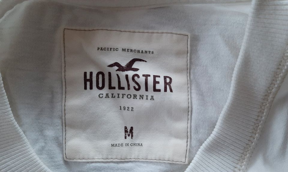 Long Shirt weiß Hollister, M, in Plauen