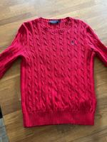 POLO RALPH LAUREN CABLE KNIT COTTON SWEATER - STRICKPULLOVER -Rot Niedersachsen - Sehnde Vorschau