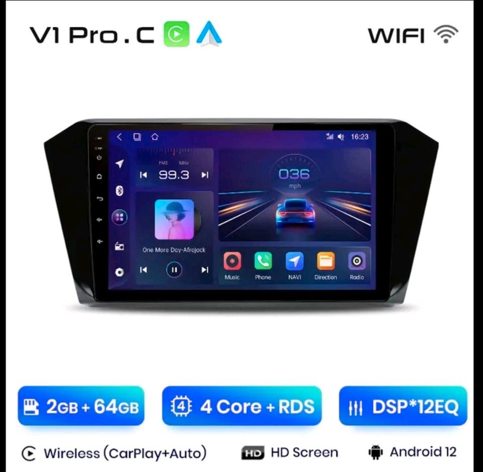 Android Autoradio Für VW Passat B8  2015-2020 2din Multimedia in Burghausen