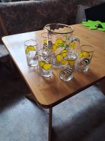 Saftkaraffe mit 6 Gläsern, mundgeblasen und handbemalt Bayern - Dittelbrunn Vorschau