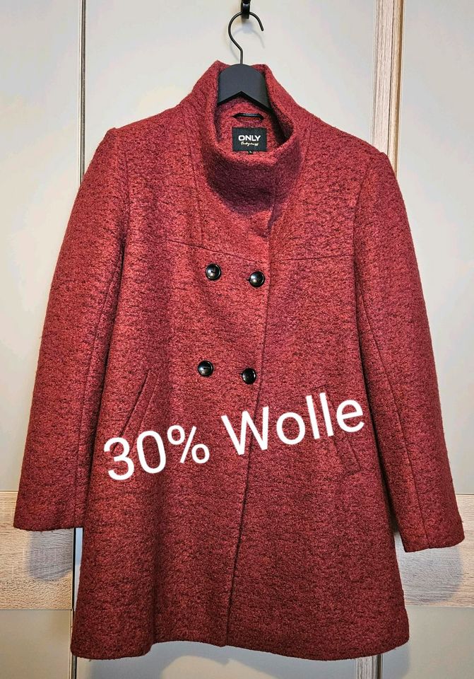 Only Wollmantel, dunkelrot, XL, Neu! in Serrig