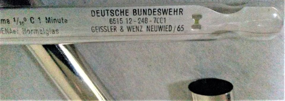 2 Historische Fieberthermometer ugb aus OVP frühe Bundeswehr 1965 in Merching