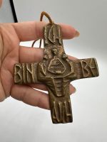 Kreuz aus bronze anhänger Lederkette vintage Bayern - Bamberg Vorschau