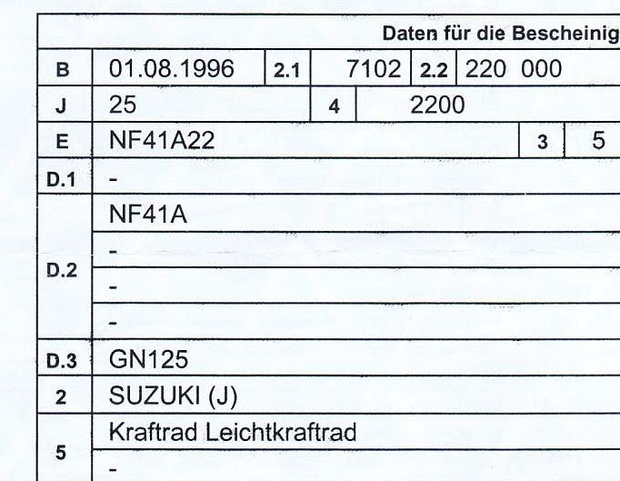 Schutzblech hinten für Suzuki GN 125 in Swisttal