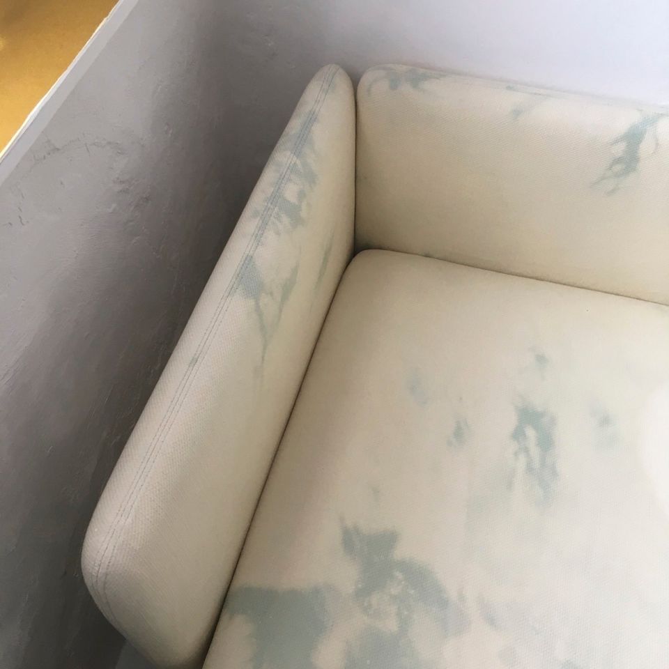 IKEA Sofa Söderhamn blau weiss batik Sessel Lounge in Dettum