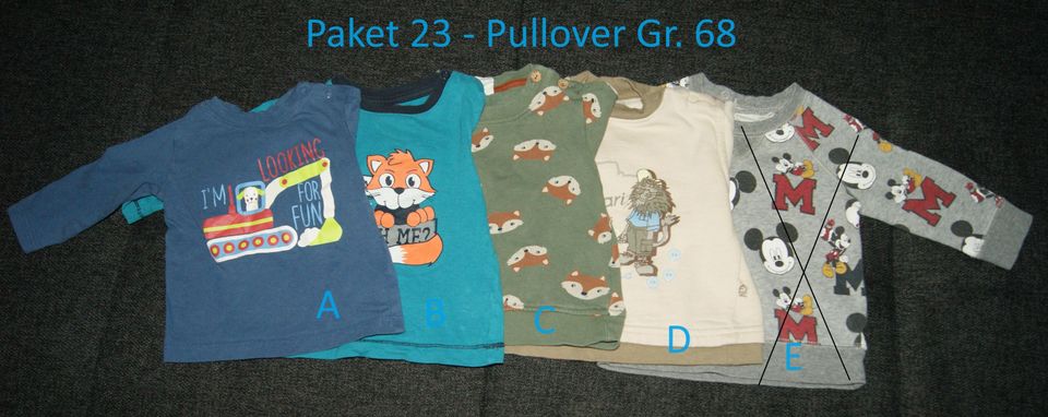 Kleiderpaket 23 - Pullover Gr. 68 in Rödermark